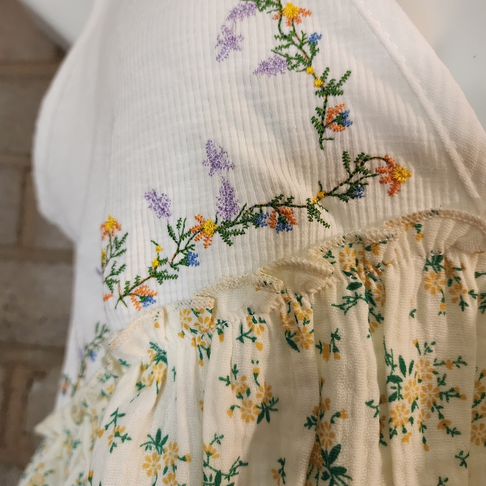 New POL Boho Floral Embroidered Sleeveless Dress/Tunic - Picture 6 of 9
